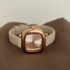 Women's Square Face Brown/Black/White Leather Watch