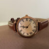 Vintage Style Brown Round Leather Women's Watch