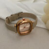 Women's Square Face Brown/Black/White Leather Watch