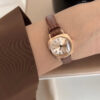 Vintage Style Square Face Brown Leather Women's Watch