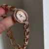 Dainty Rose Gold Round Face Watch for Women