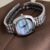 Blue Mother of Pearl Square Face Bracelet Watch