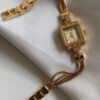Vintage Style Small Square Face Gold Bracelet Watch