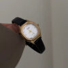 Classic Style Square Face Black/Brown Leather Women‘s Watch