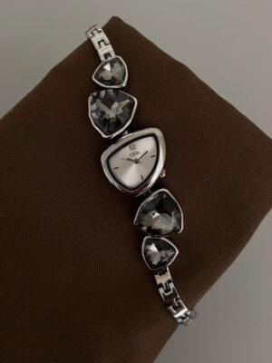 Chic Silver/Purple/Red/Black Irregular Face Bracelet WatchChic Silver/Purple/Red/Black Irregular Face Bracelet Watch