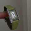 Classic Blue/Green Rectangle Genuine Leather Ladies Watch