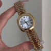 Minimalist Style Square Face Gold Bracelet Ladies Watch