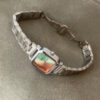 Cool Gradient Color Square Face Silver Bracelet Watch