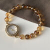 Handmade Natural Stone Yellow Crystal Watch for Women