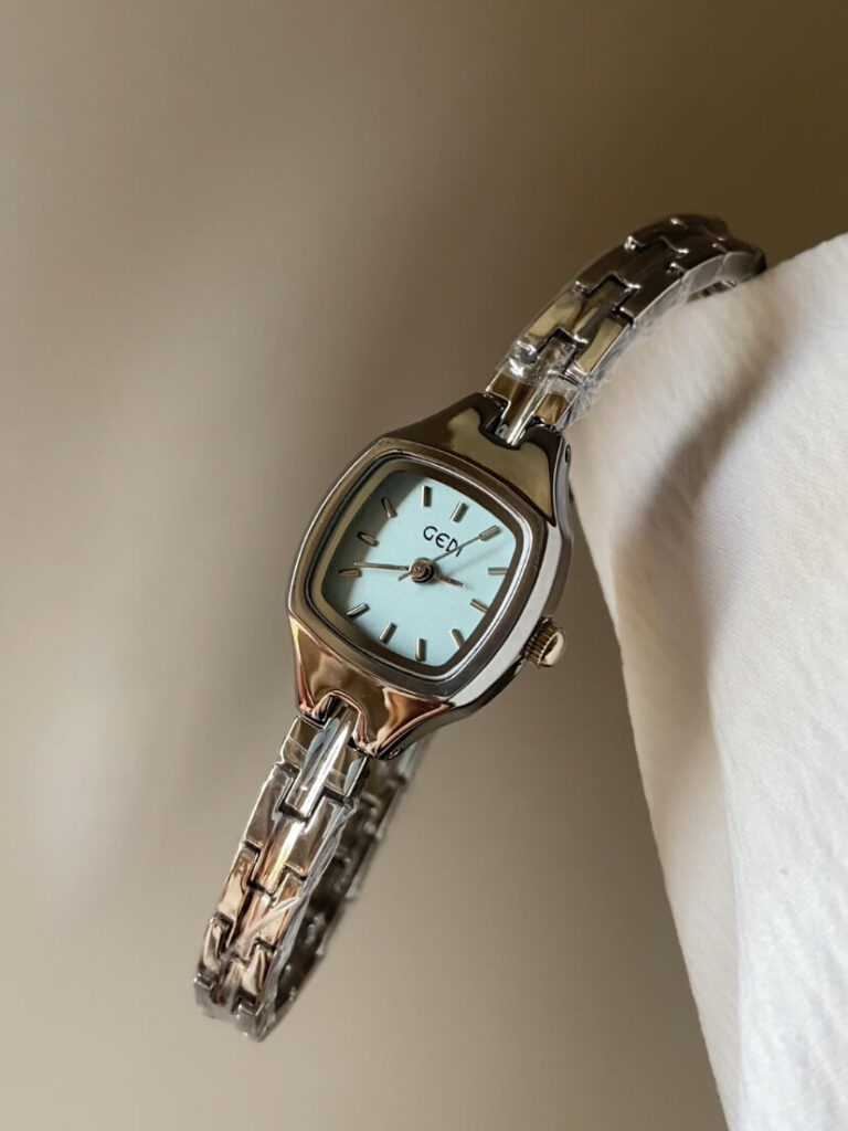 Minimalist Blue Square Face Watch for Women