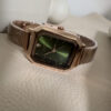 Dainty Green Small Square Face Women’s Watch