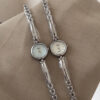 Dainty Round Face Gold/Silver Bracelet Women's Watch