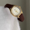 Classic Style Square Face Black/Brown Leather Women‘s Watch