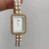 Dainty Style Rectangle Face Gold/Silver Women's Watch