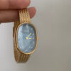 Minimalist Mother of Pearl Oval Face Bracelet Watch