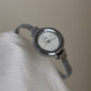 Minimalist Style Silver Round Face Watch for Women