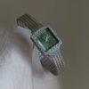 Vintage Style Emerald Green Square Face Bracelet Watch