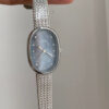Minimalist Mother of Pearl Oval Face Bracelet Watch