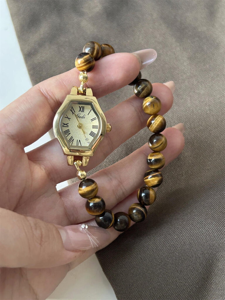 Handmade Natural Stone Tiger’s Eye Watch for Women