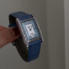 Classic Blue/Green Rectangle Genuine Leather Ladies Watch