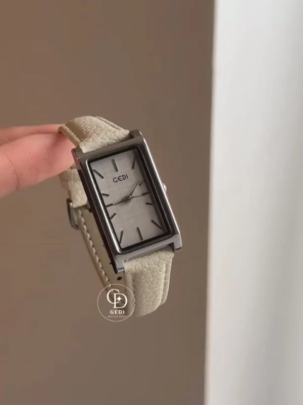 Dainty White Rectangle Women's Watch