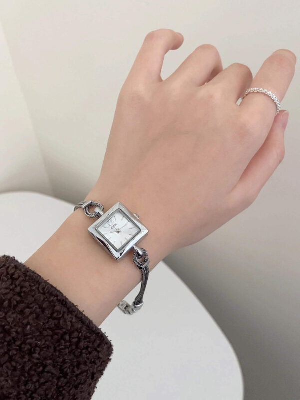 Minimalist Style Gold/Silver Square Face Bracelet Watch