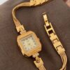 Vintage Style Small Square Face Gold Bracelet Watch