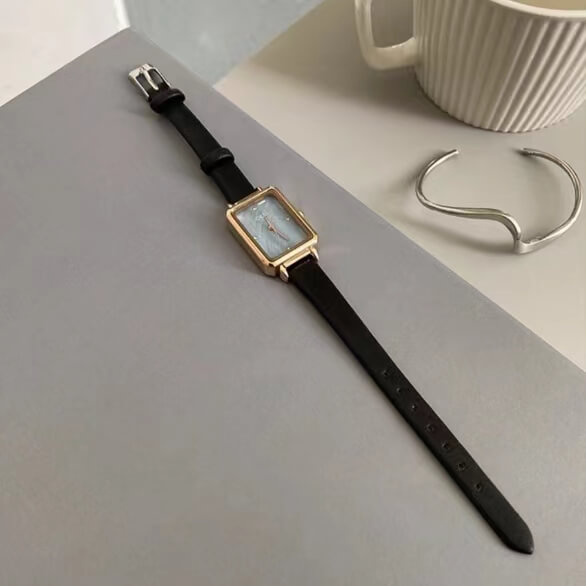 Minimalist Style Brown/Black Square Women’s Watch
