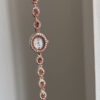 Vintage Zircon Small Oval Face Gold Bracelet Watch