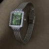 Vintage Style Emerald Green Square Face Bracelet Watch