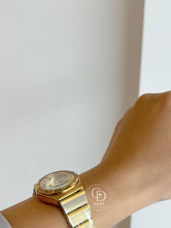 Gold＆Silver Two-tone Round Face Ladies Watch