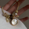 Dainty Gold Round Charms Bracelet Watch