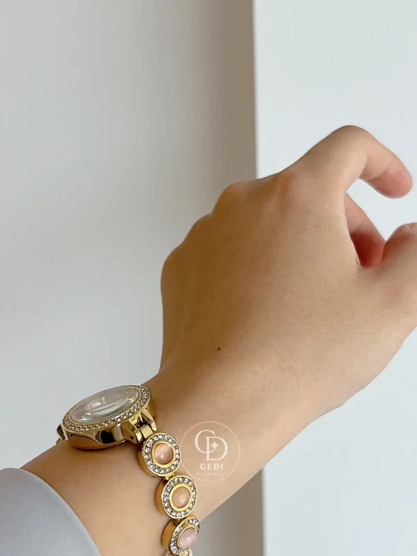 Vintage Style Natural Cat's Eye Stone Bracelet Watch