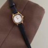 Classic Style Square Face Black/Brown Leather Women‘s Watch
