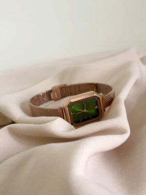 Dainty Green Small Square Face Women’s Watch