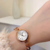 Vintage Style Roman Numeral Dial Gold Round Face Watch