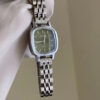 Vintage Style Green Square Face Silver Bracelet Watch