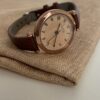 Classic Style Gold Round Face Brown Leather Watch