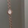 Dainty Rose Gold Round Face Watch for Women