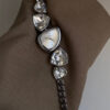 Chic Silver/Purple/Red/Black Irregular Face Bracelet Watch