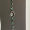 Vintage Zircon Small Oval Face Silver Bracelet Watch