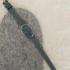 Blue Mother of Pearl Oval Face Leather Watch