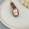 Vintage Roman Numeral Dial Brown/Black Leather Watch