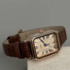 Vintage Roman Numeral Dial Brown/Black Leather Watch