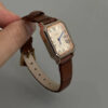 Vintage Roman Numeral Dial Brown/Black Leather Watch