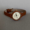 Small Round Face Blue/Orange/Black Leather Watch