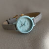 Small Round Face Blue/Orange/Black Leather Watch