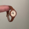 Small Round Face Blue/Orange/Black Leather Watch