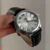 Classic Brown/Black Round Genuine Leather Women's Watch