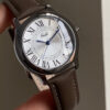 Classic Brown/Black Round Genuine Leather Women's Watch